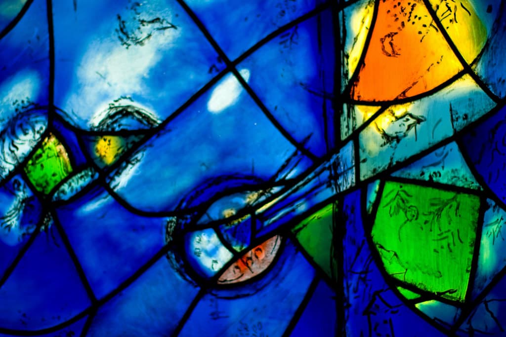 Coloured artistic glass work