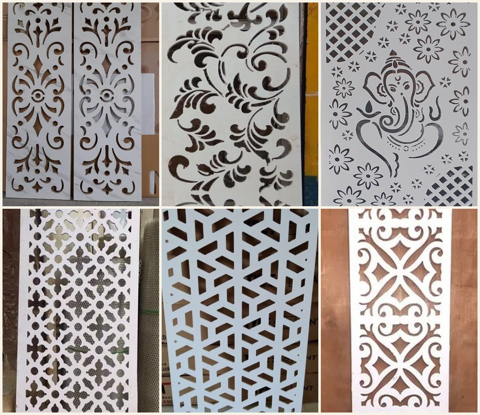 CNC cut HDHMR jali door panel