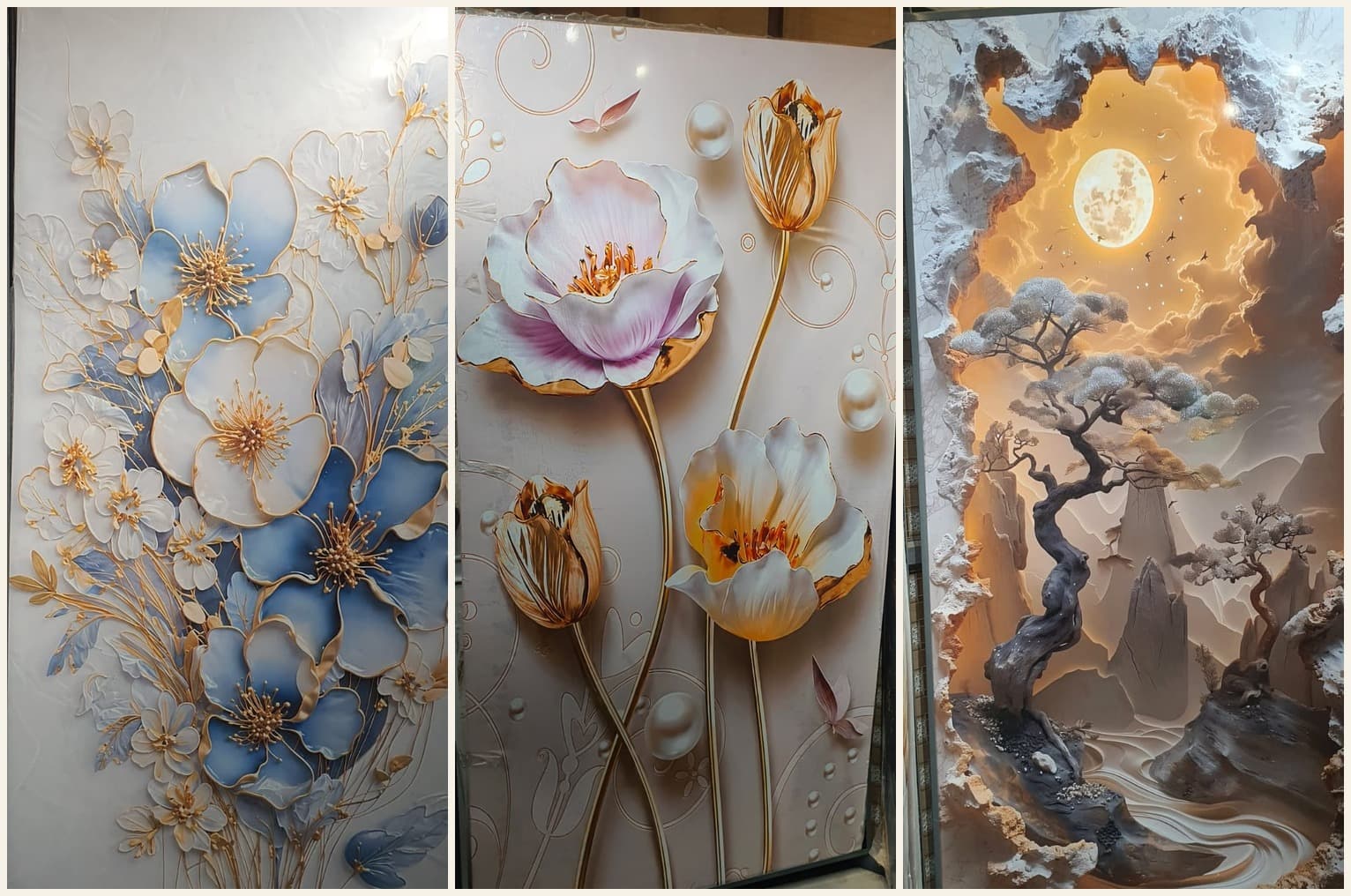 Glossy UV coated sheet surface